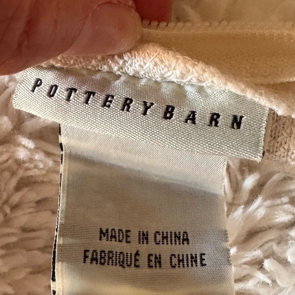 POTTERY BARN LUXE FAUX FUR PILLOW COVER SZ 18 X 18